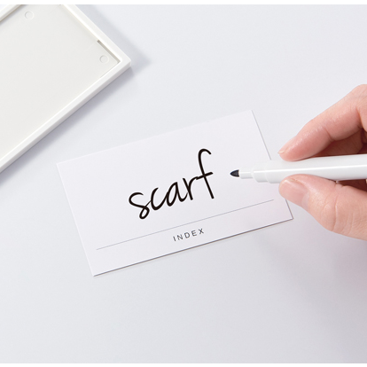 Label Holder M Set of 2 White