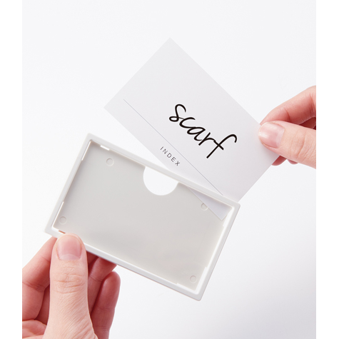 Label Holder M Set of 2 White