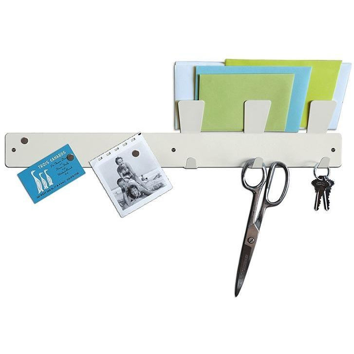 Hook-Up Quint Mail with Coat Hooks White