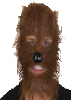 Brown Werewolf Mask W/ Nose
