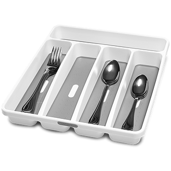 Small Silverware Tray White