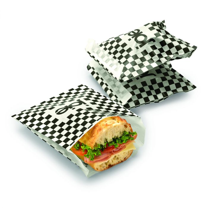 Checkered Glassine Bags Set of 25