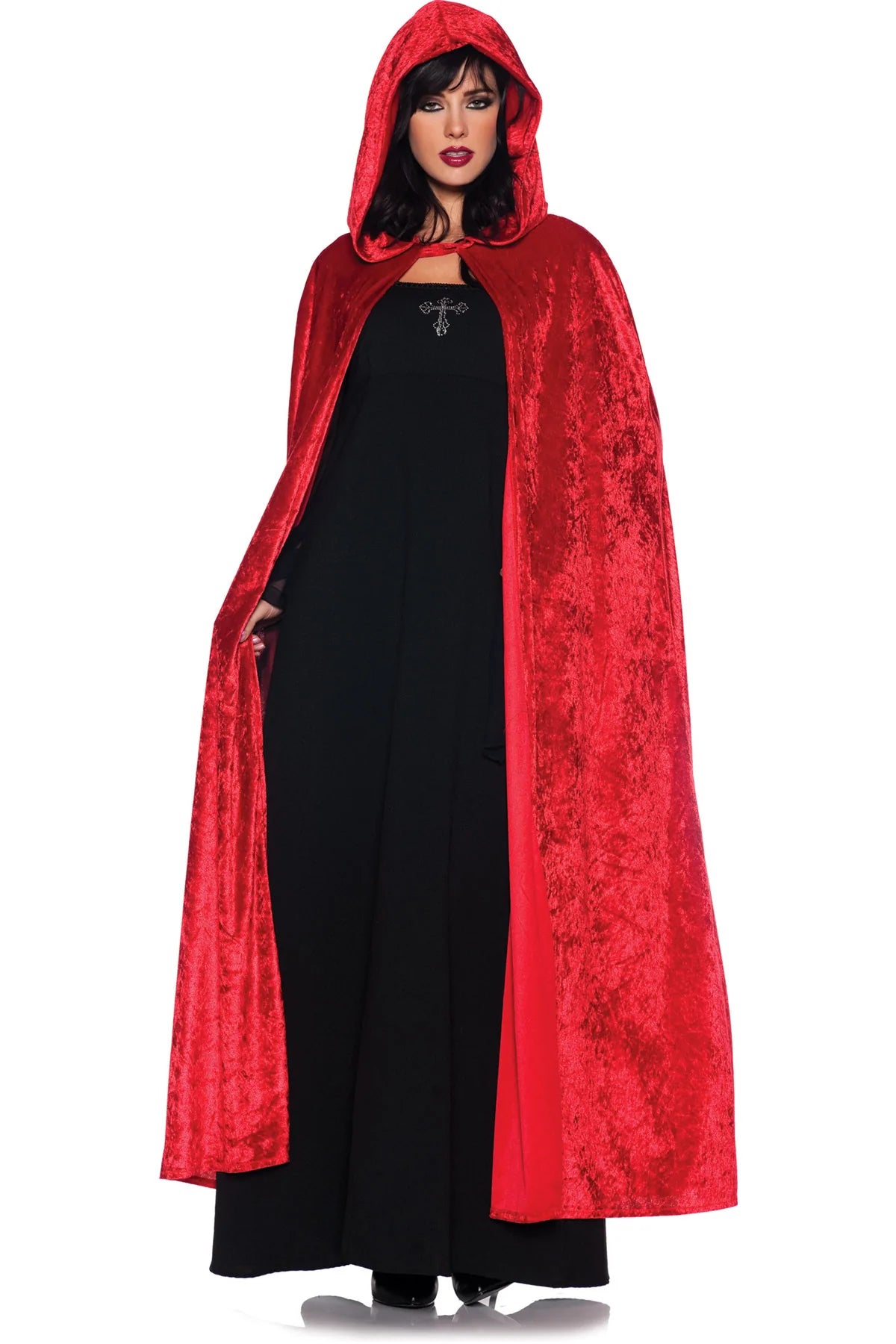 55' Hooded Cloak - Red