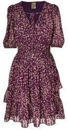 Women's Tiered-Hem Peasant Dress