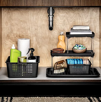 STACKING SHELF MEDIUM CARBON