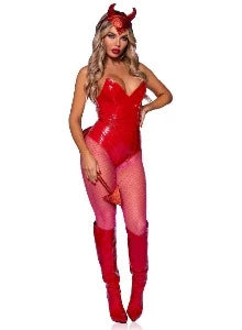 2PC Glitter Devil Headband and Pin-on Long Tail