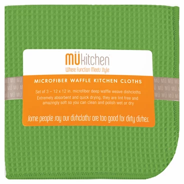 MICROFIBER WAFFLE KITCHEN CLOTHS 12" x 12"