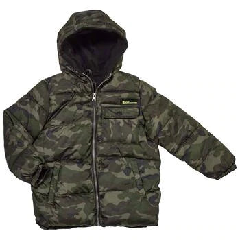 Camo Print Puffer Olive