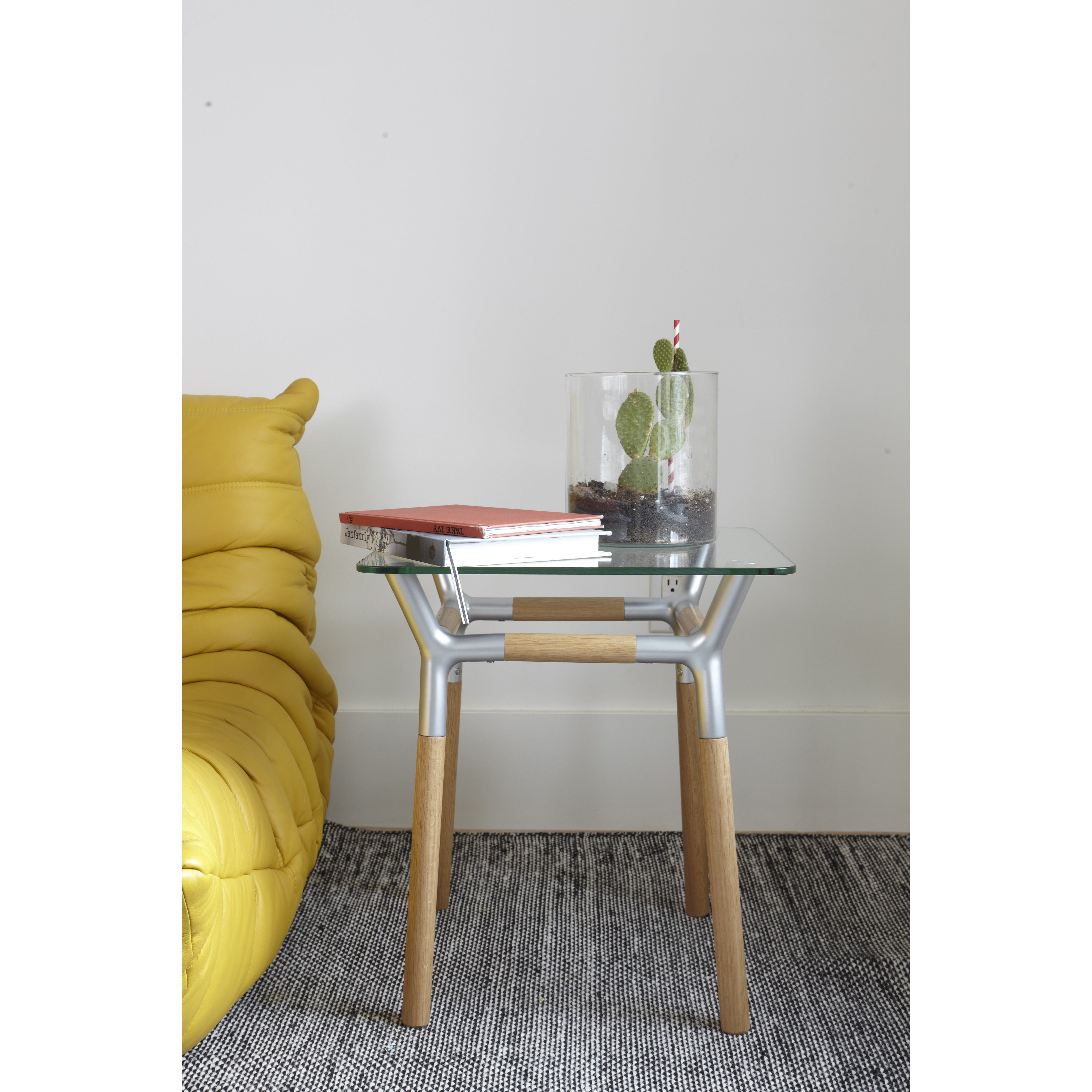 KONNECT SIDE TABLE NATURAL/NICKEL