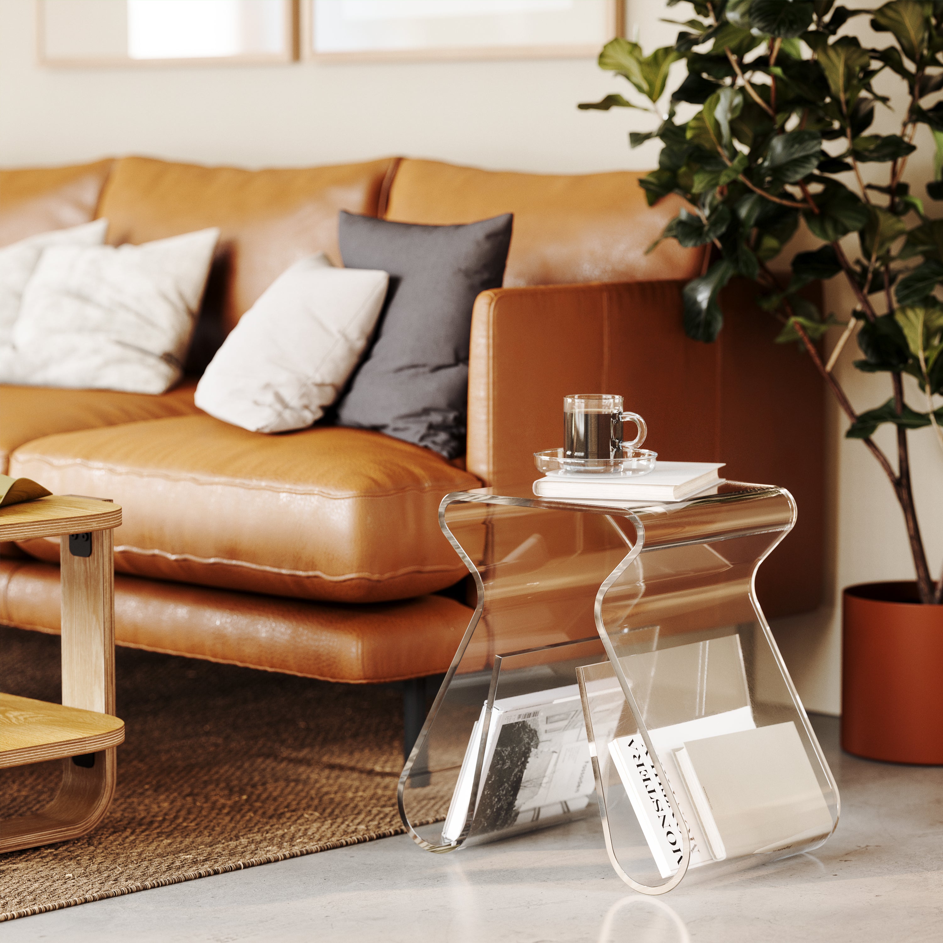 MAGINO STOOL & MAGAZINE RACK by Karim Rashid