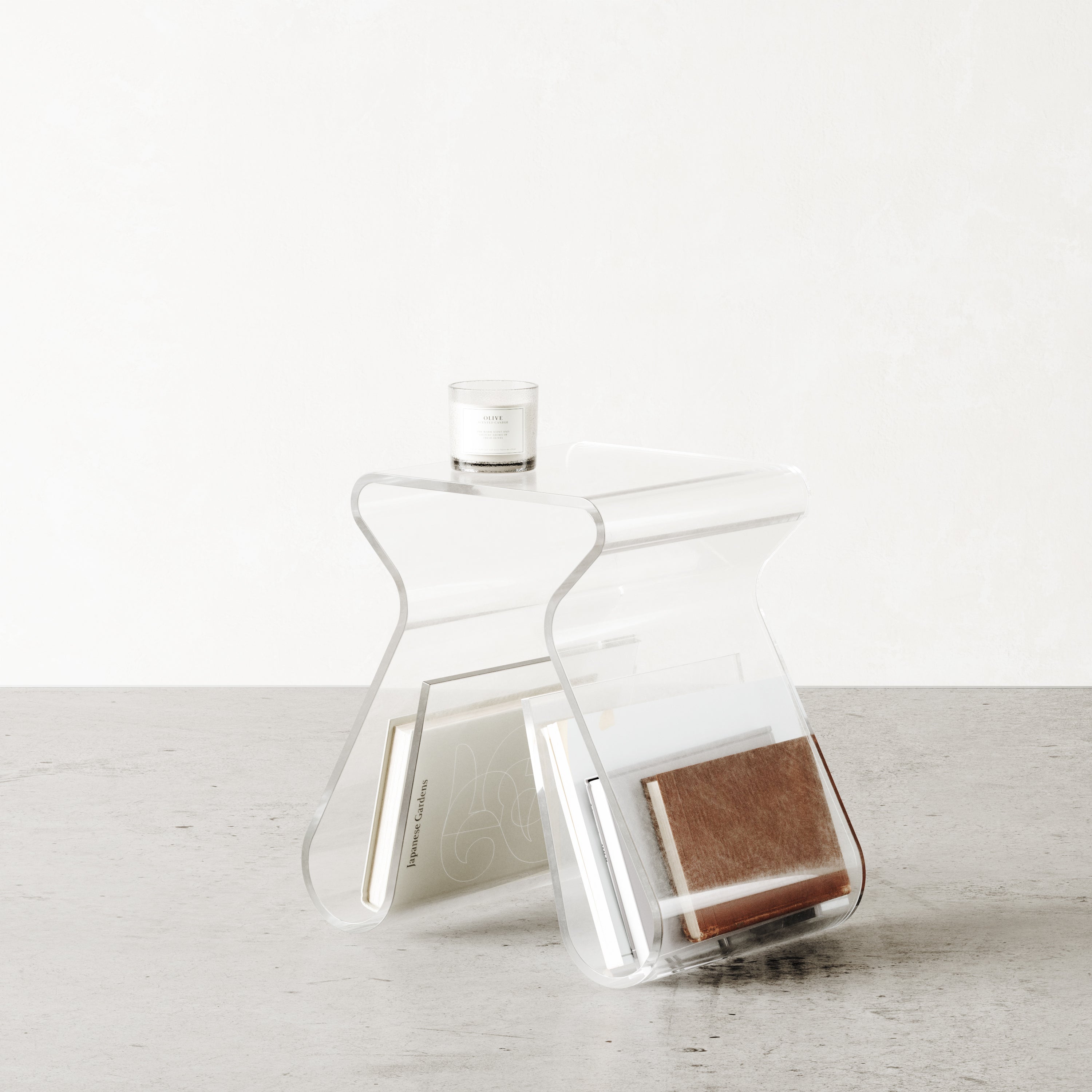 MAGINO STOOL & MAGAZINE RACK by Karim Rashid