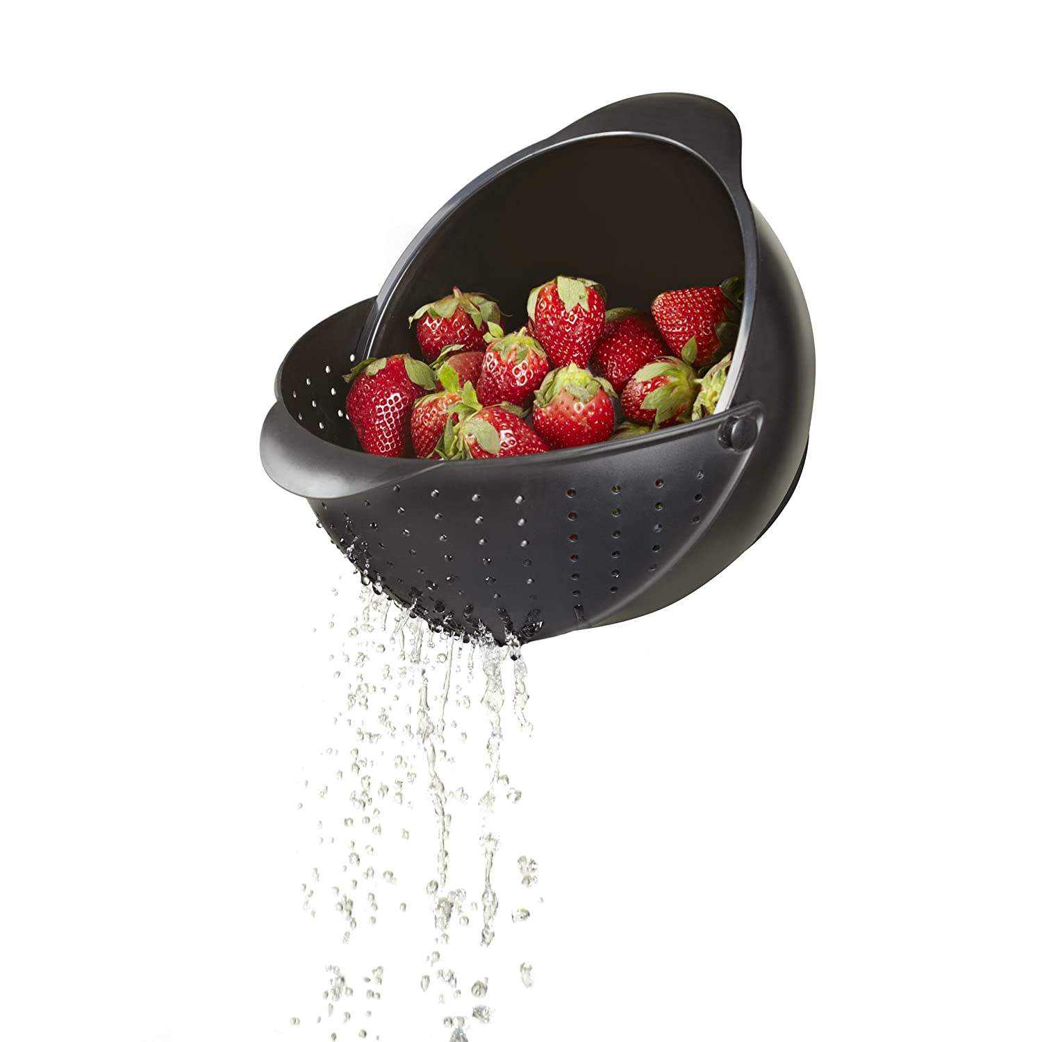 Rinse Bowl and Strainer Black