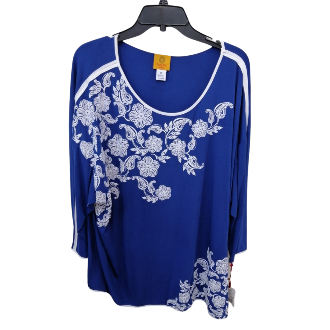 Blusa Meditrn de flores Ruby Rd X