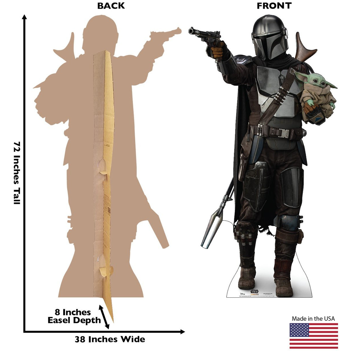 Mandalorian with the child Soporte de cartón