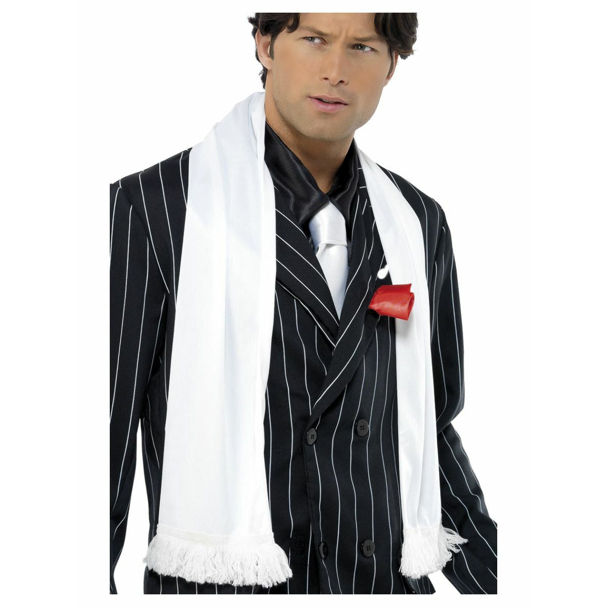 20´s scarf with tassels white