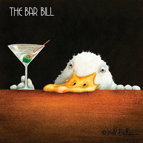 COCKTAIL NAPKIN BAR BILL 10"
