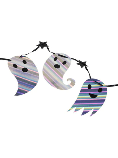 Vajilla de Halloween, guirnalda de fantasmas