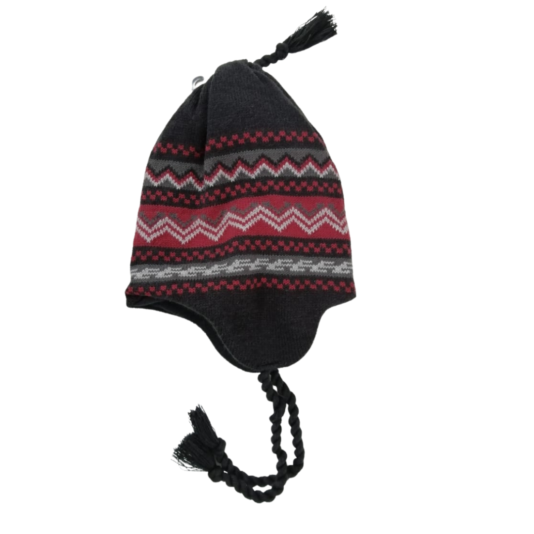 Gorro de Lana Negro Multicolor