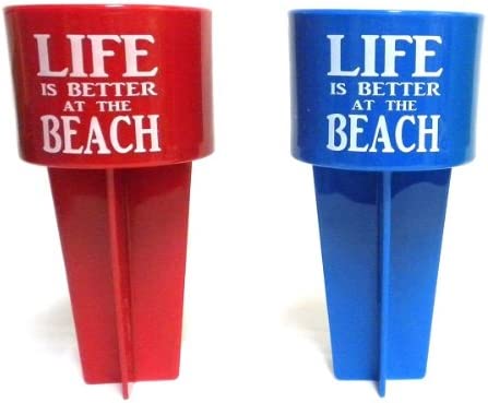 Beverage Holder Stake -Life At The Beach in 4 colors