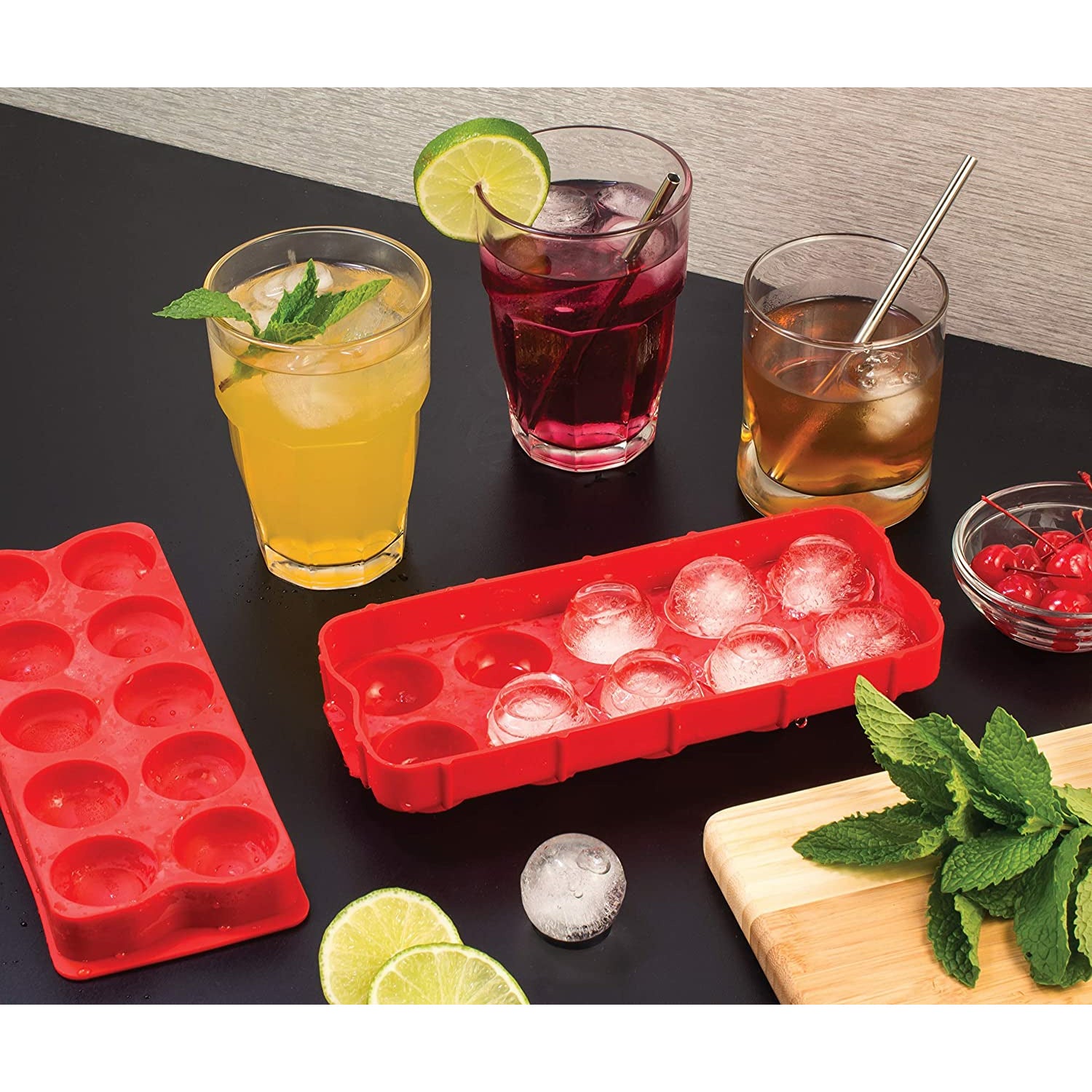 Cannonball silicone ice ball tray