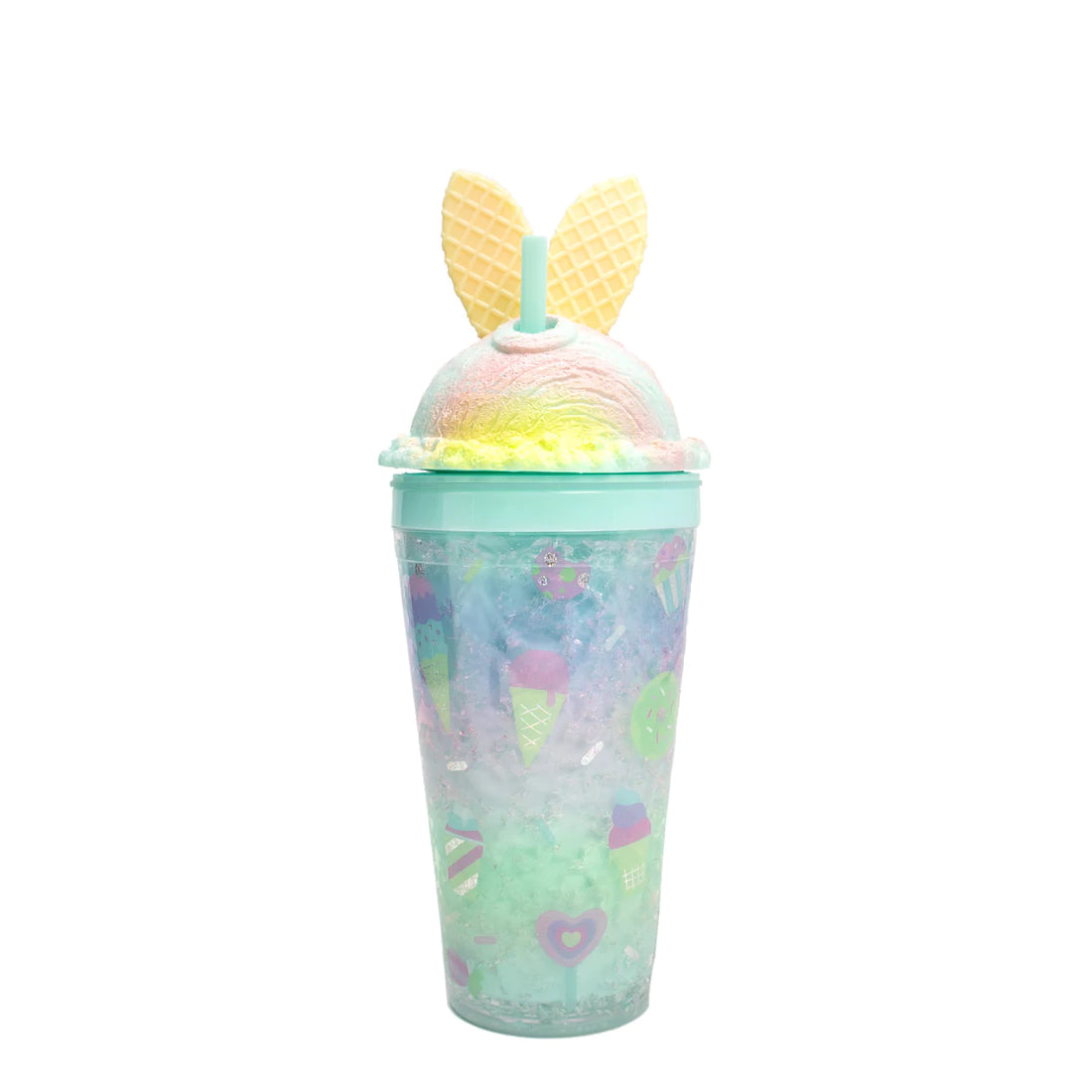 Sweet Rainbow Bunny Tumbler Mint
