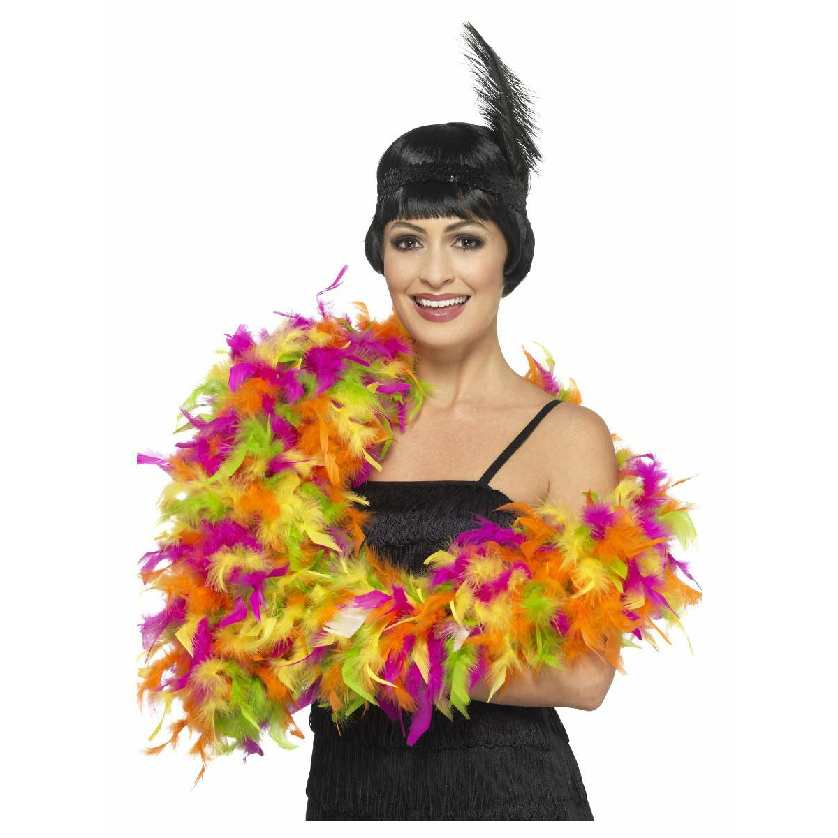 Deluxe boa mixed neon multi coloured