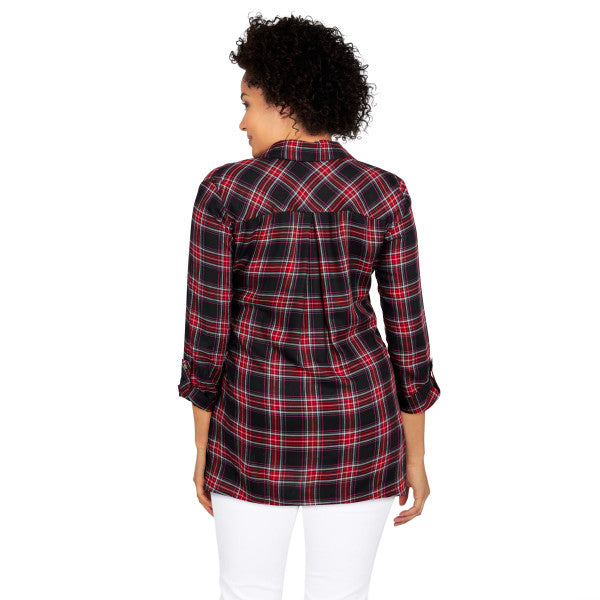 BLOUSE BLACK MULTI - RUBY RD
