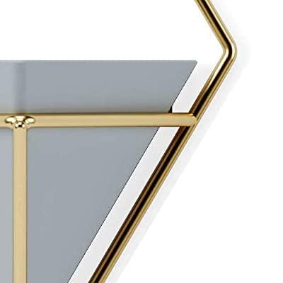 TRIGG WALL DISPLAY SMALL GREY /BRASS SET OF 2