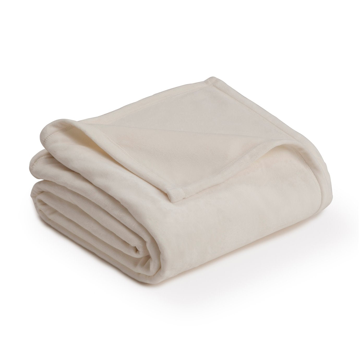 POLYESTER VELLUX PLUSH IVORY BLANKETS KING
