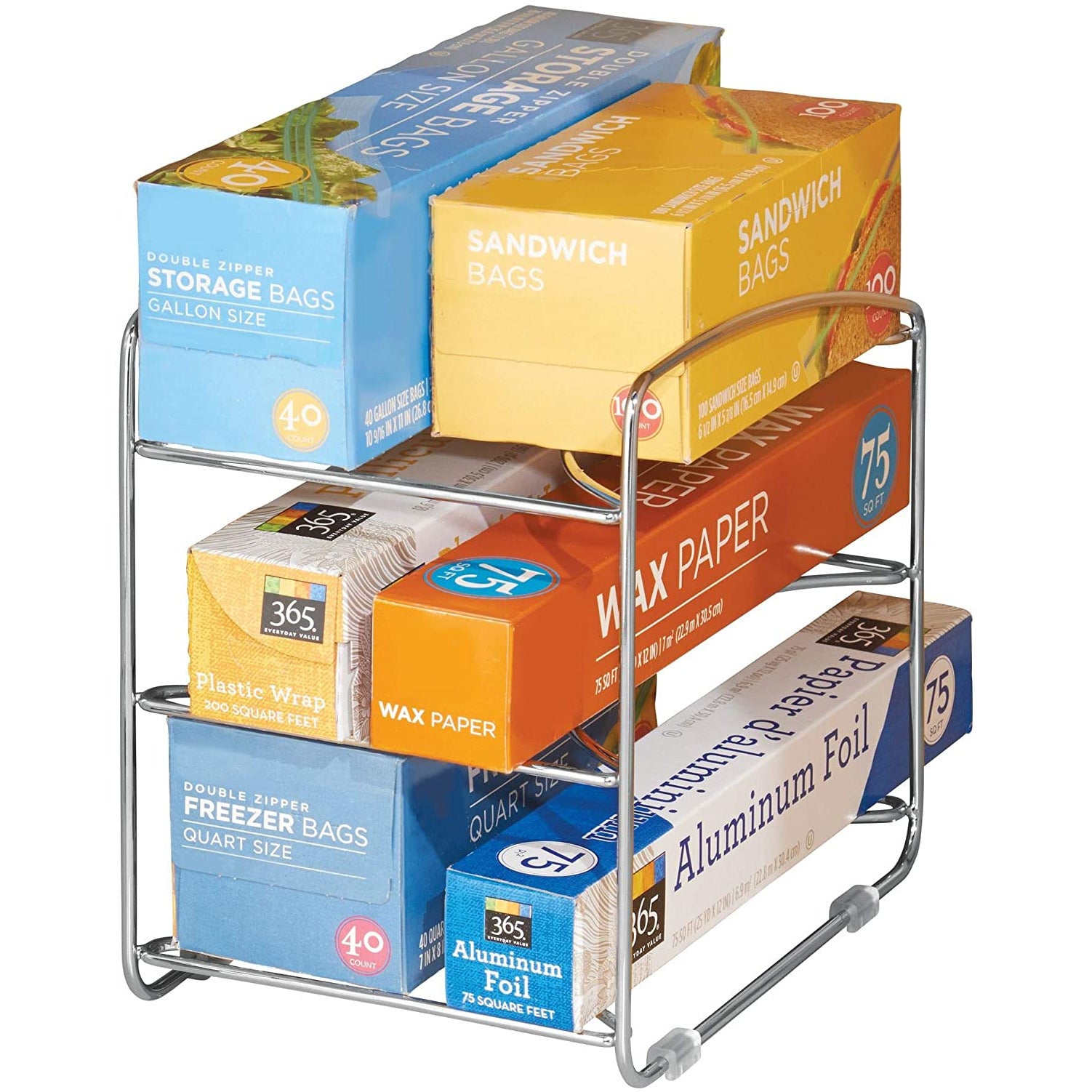 Kitchen Wrap Organizer Chrome
