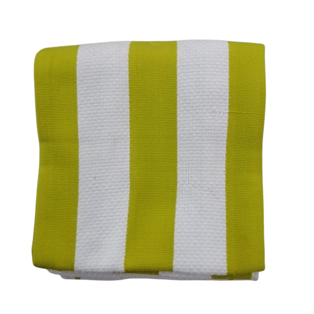 Set of 3 100% Cotton Dishtowels Green/White