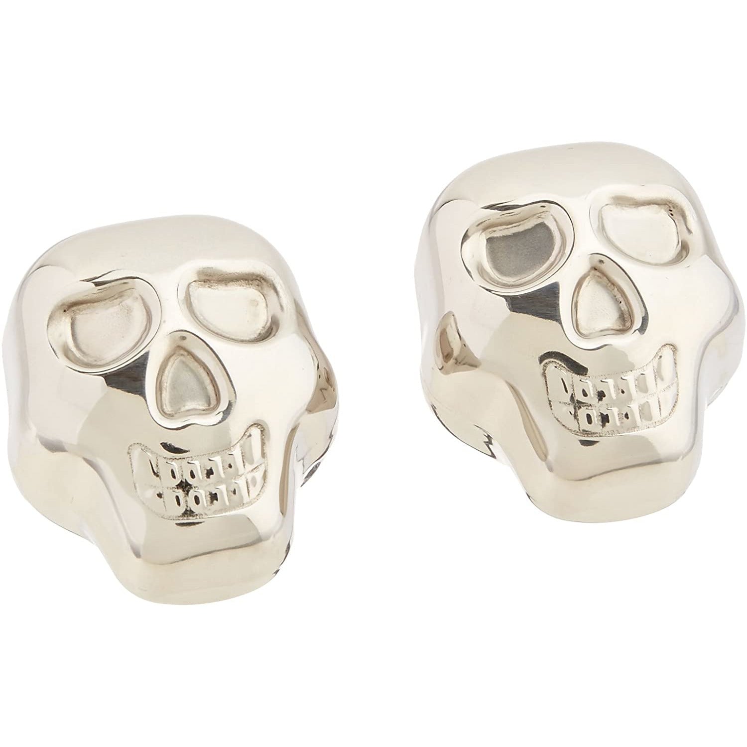 Skull Whiskey Ice Cubes Molds Set of 2 Silver