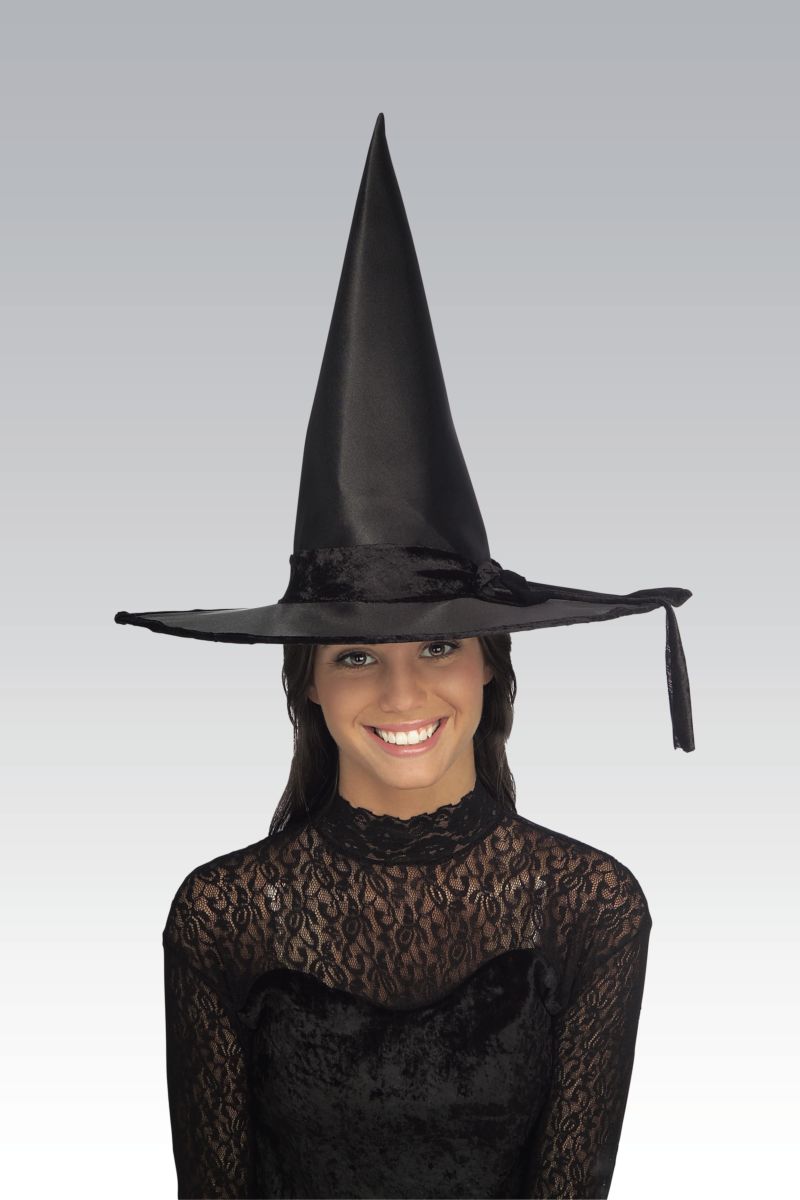 Satin Witch Hat in 3 colors