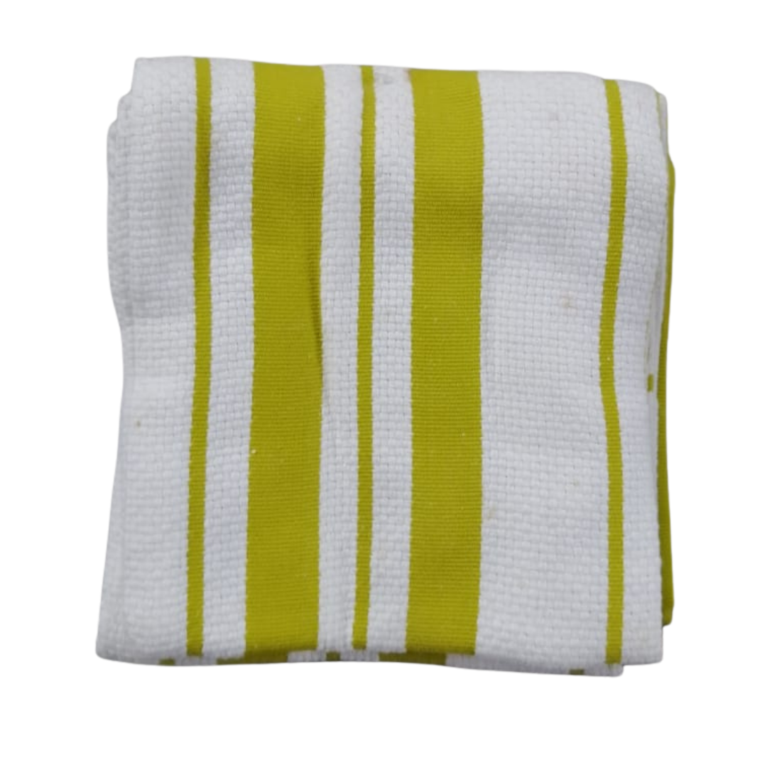 Set of 3 100% Cotton Dishtowels Green/White