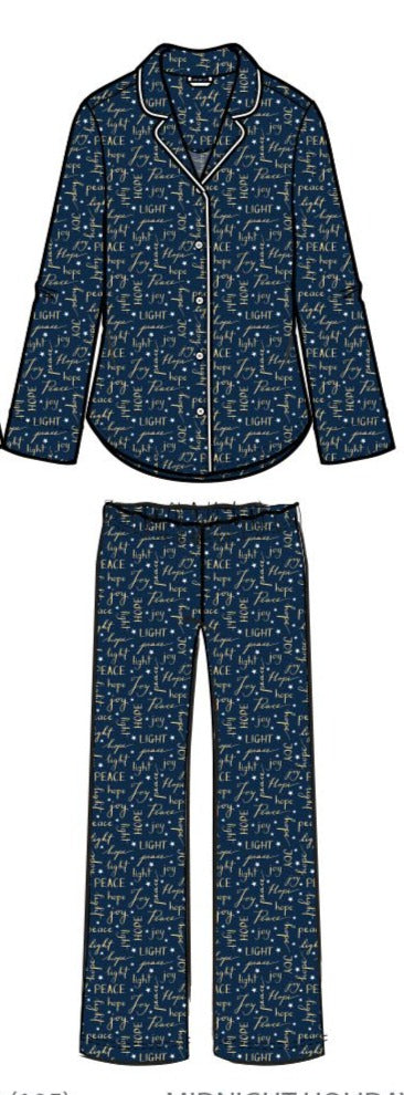 Notch long pajama set Midnight