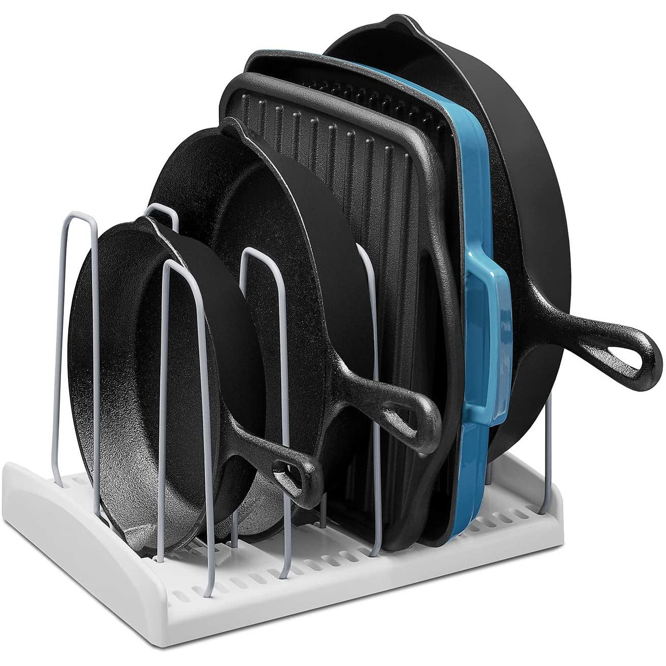Adjustable Cookware Rack, Standard, White