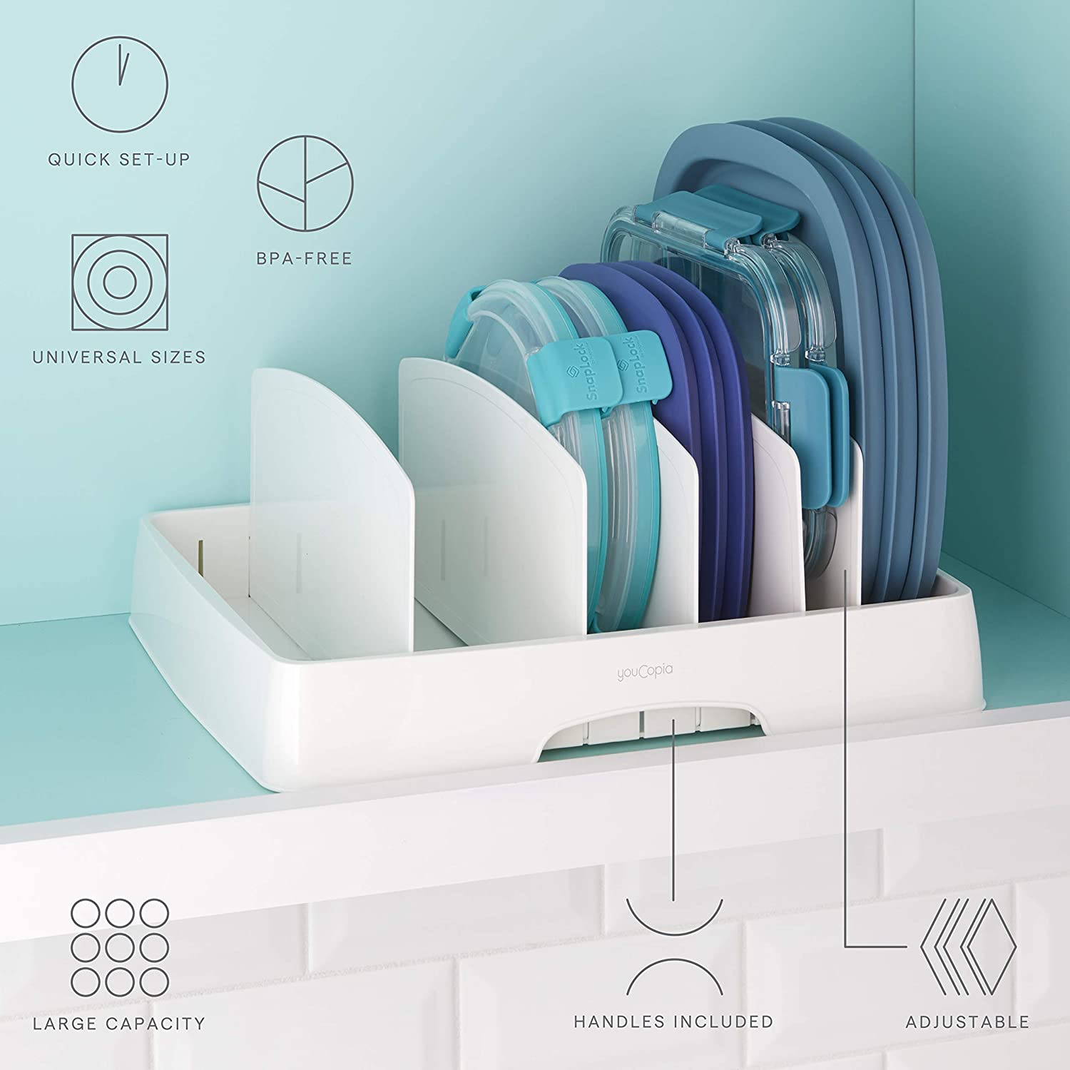 Container Lid Organizer