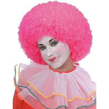 Clown Wig Neon Pink