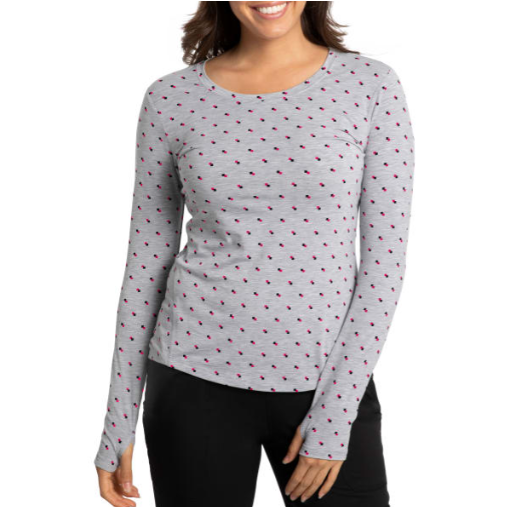 Mackenzie tee in stripe Grey Black Pink