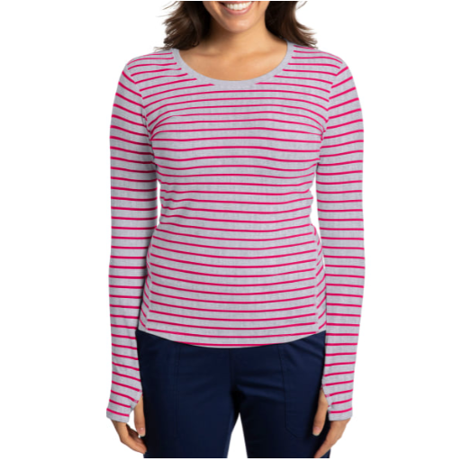 Mackenzie tee in stripe Grey Pink