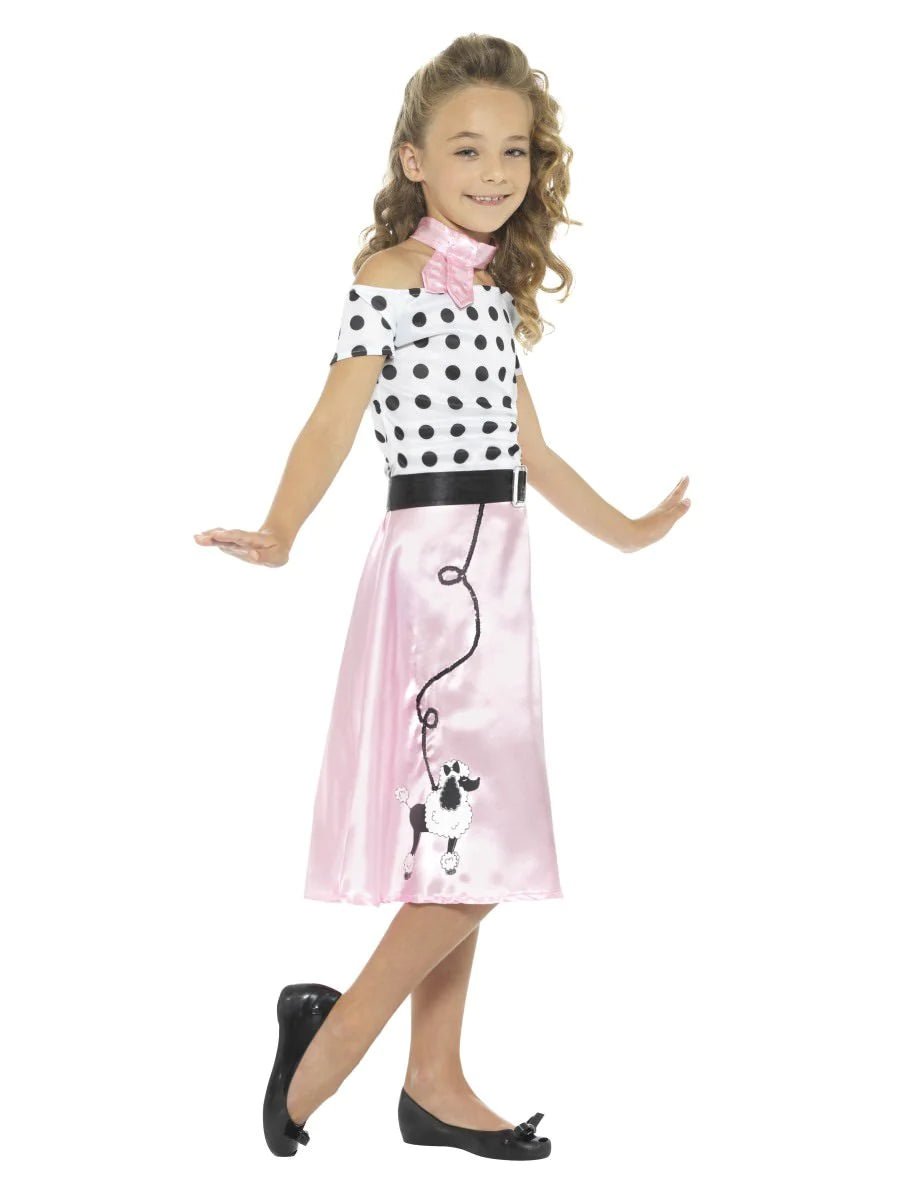 50s Poodle Girl Costume,Pink