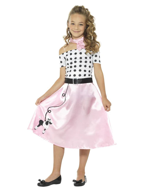 50s Poodle Girl Costume,Pink
