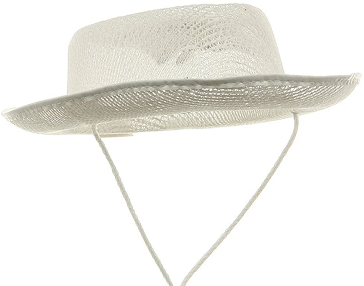 Sombrero de paja Western blanco para niño, talla grande