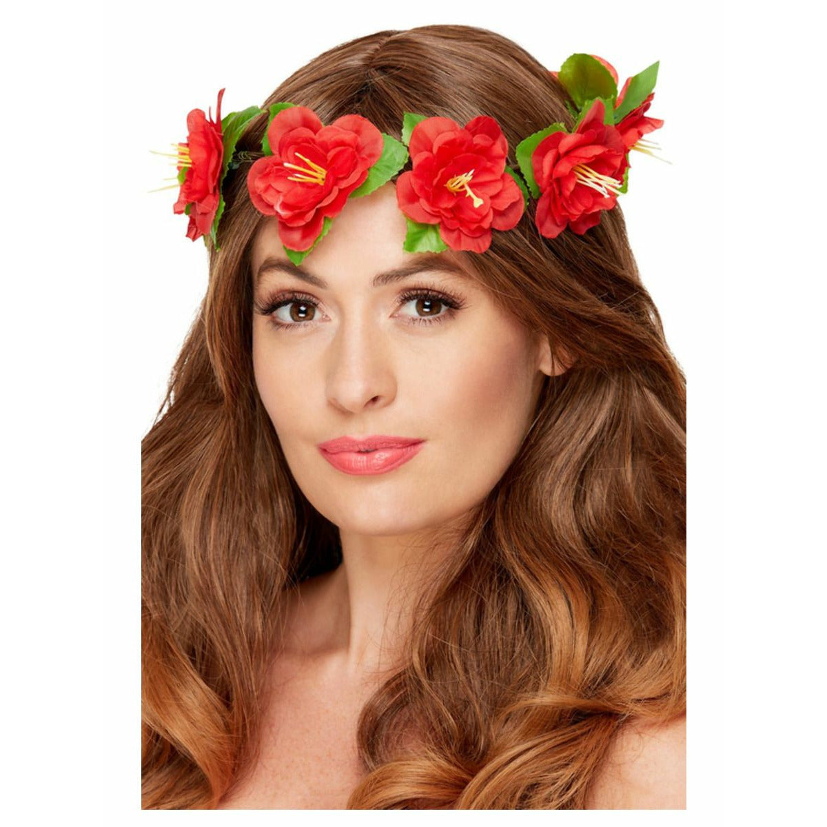 Hawaiian flower crown red