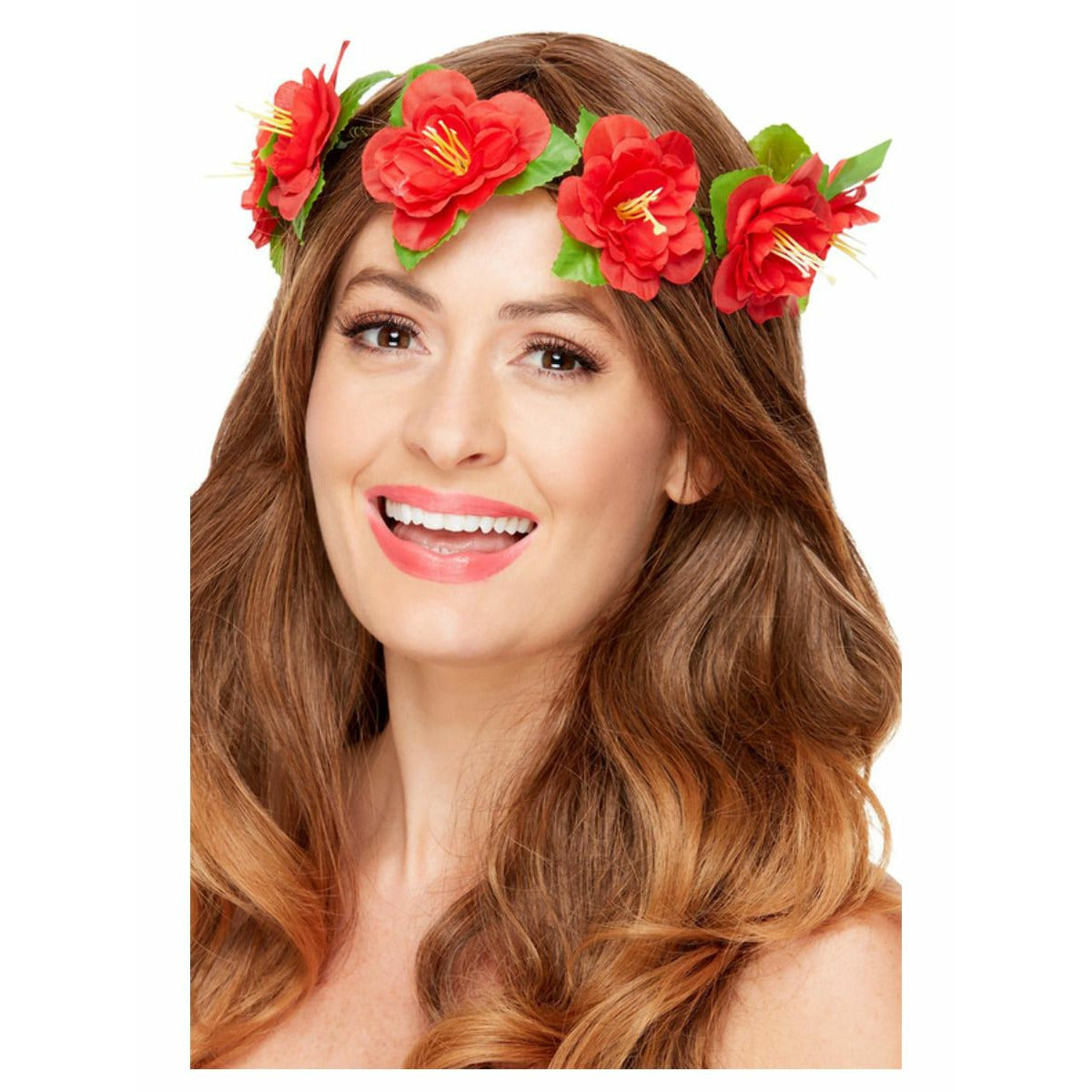 Hawaiian flower crown red