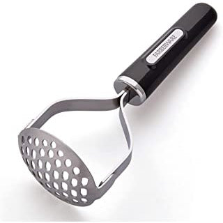 Professional Potato Stainless Steel Masher Black