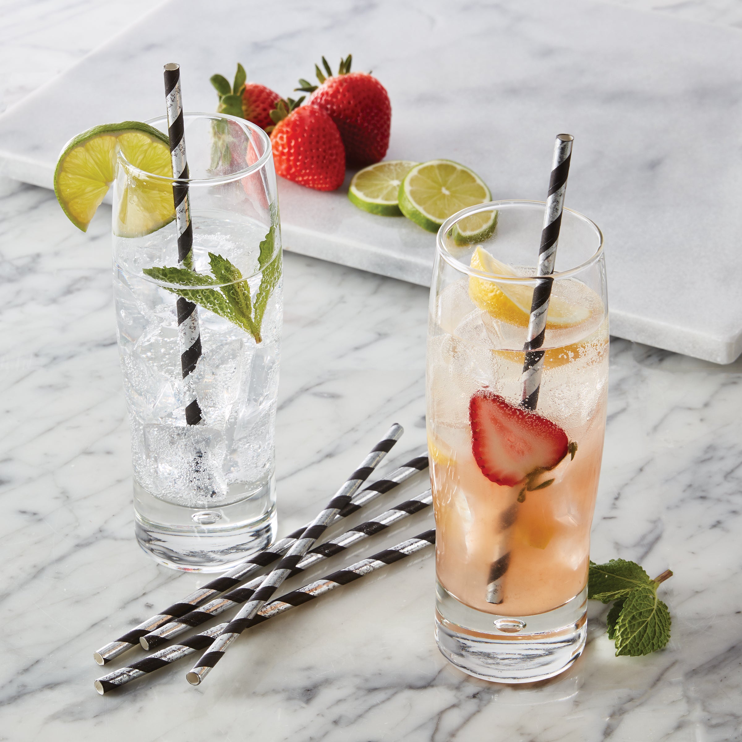 BLACK PAPER STRAWS Set of 30