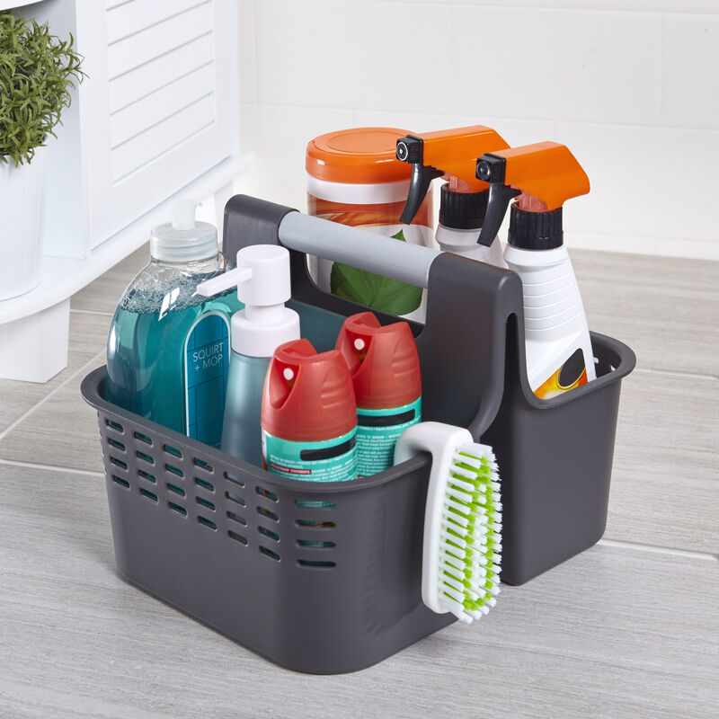 Bath & Cleaning Caddy Charcoal Gray