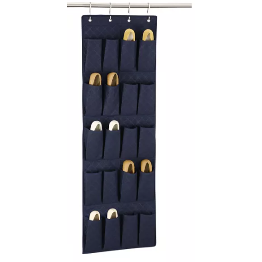 20 pocket Over Door shoe bag sapphire