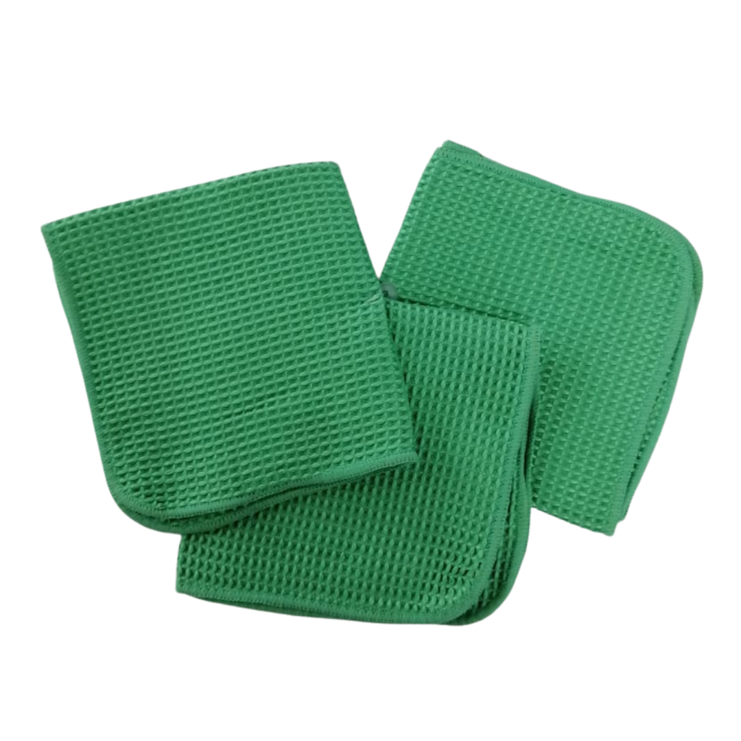 MICROFIBER WAFFLE KITCHEN CLOTHS 12" x 12"